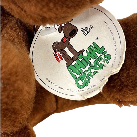Vintage 1978 Animal Crackers Moose Yak Plush Stuffed Animal by Rocco Bollen - Picture 9 of 9
